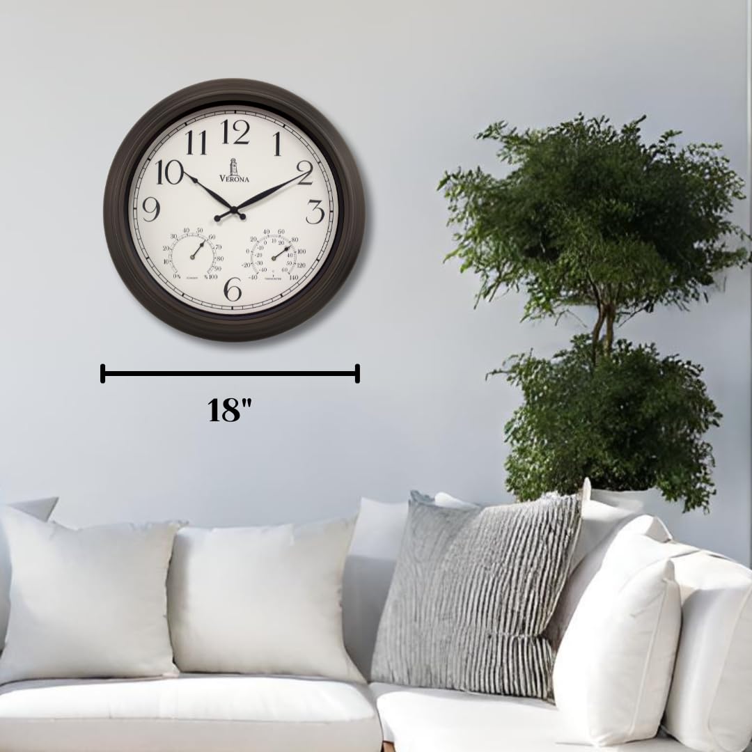 Lovely Home Essentials poolside clock with large numbers is easy to read outdoors.