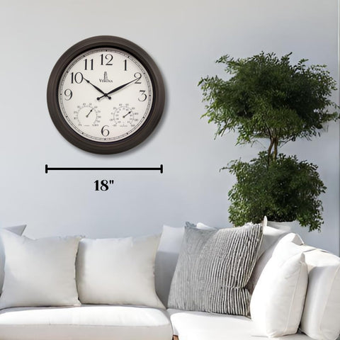 Lovely Home Essentials poolside clock with large numbers is easy to read outdoors.