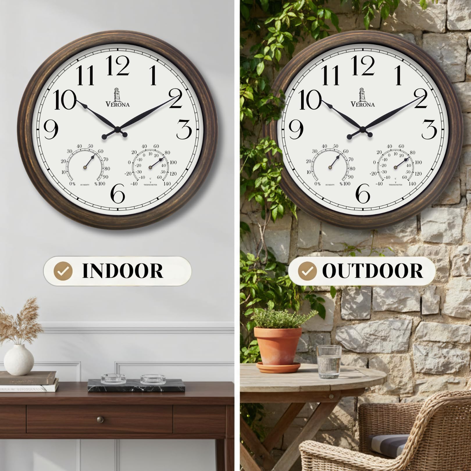 Lovely Home Essentials 24-inch display clock readable from across the yard