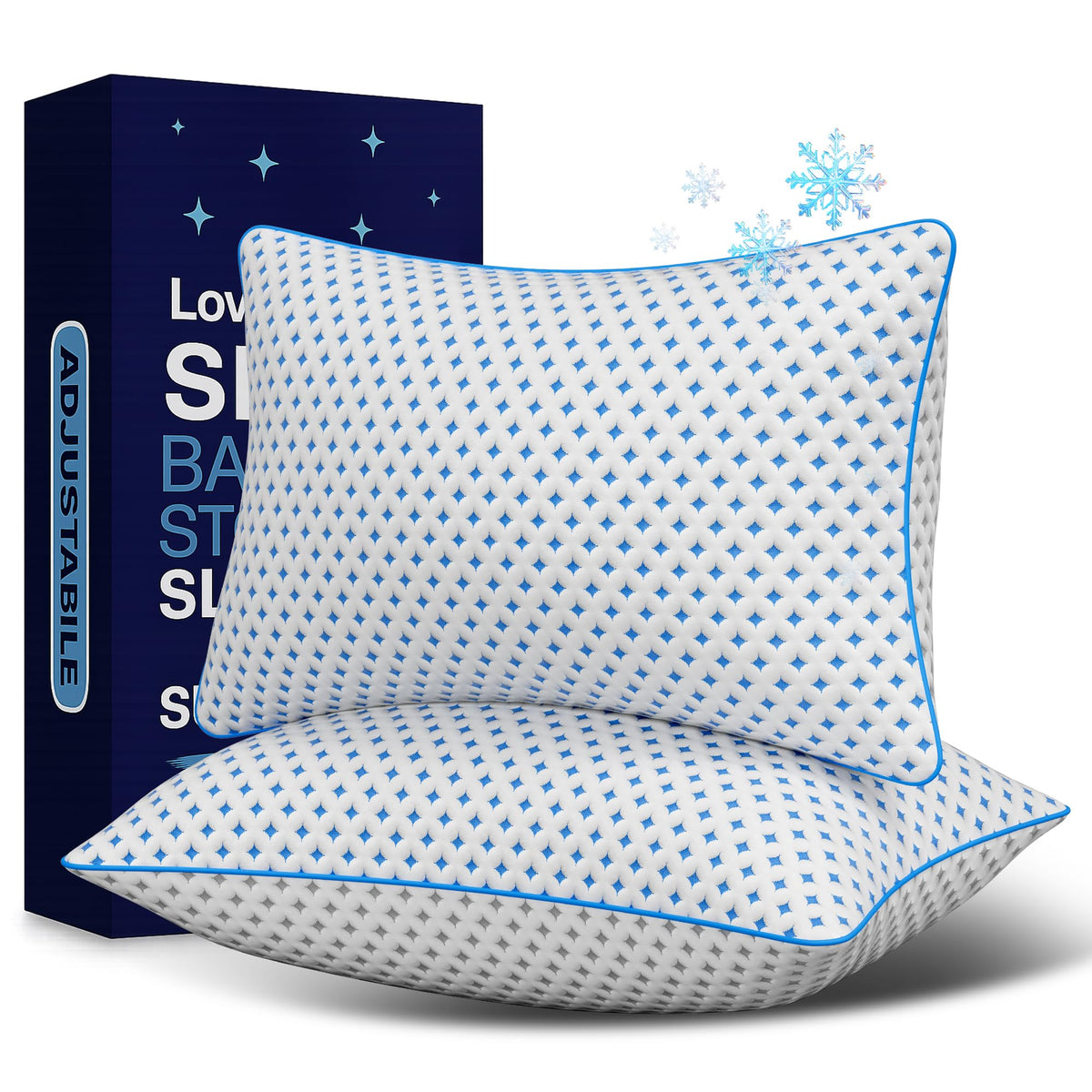 LOVELYREST memory foam pillow with adjustable loft for personalized neck support