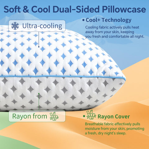 LOVELYREST king-size firm pillow provides head and neck support