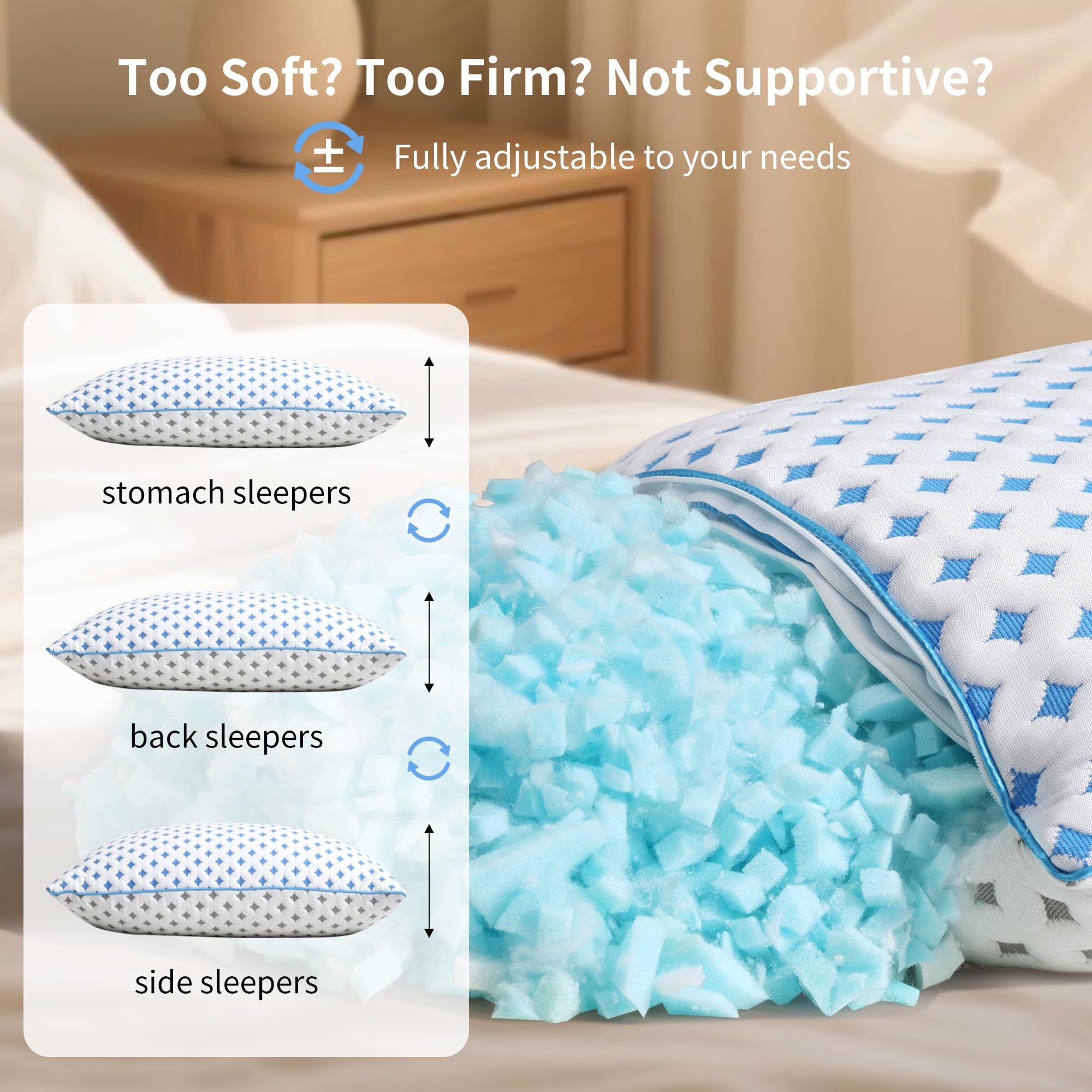 LOVELYREST pillow supports side sleepers with stable alignment