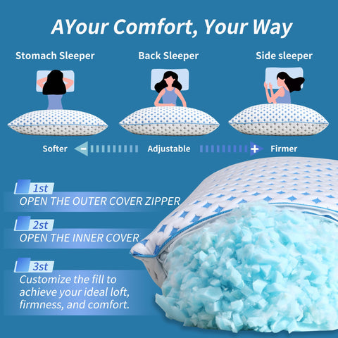 LOVELYREST vacuum-sealed king-size pillow set ships compactly