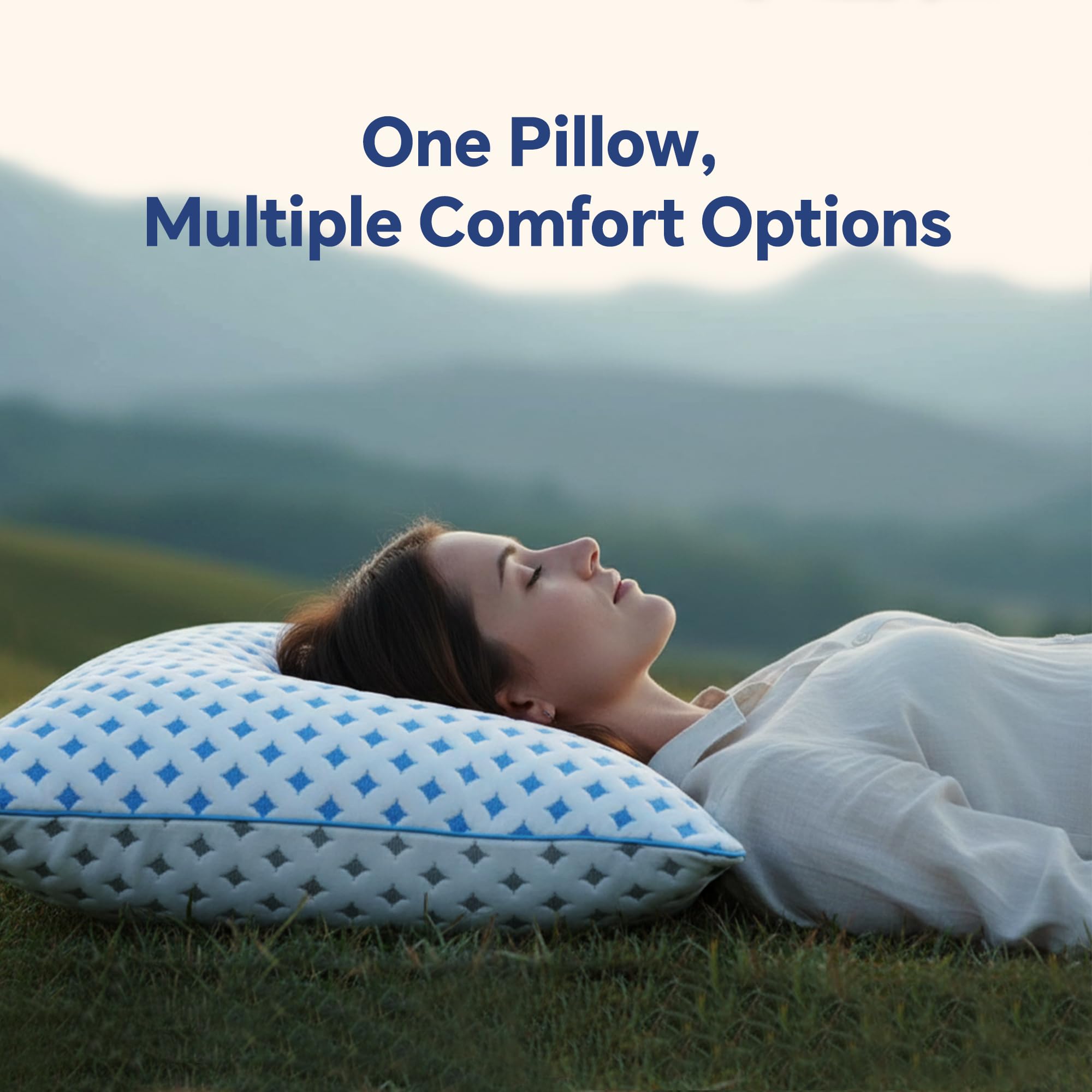 LOVELYREST queen-size pillows with breathable cover for cool sleep