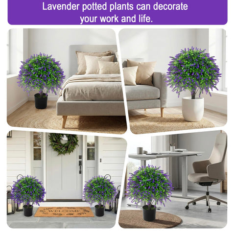 Weatherproof Lovemoon lavender topiary ball maintains bright look outside