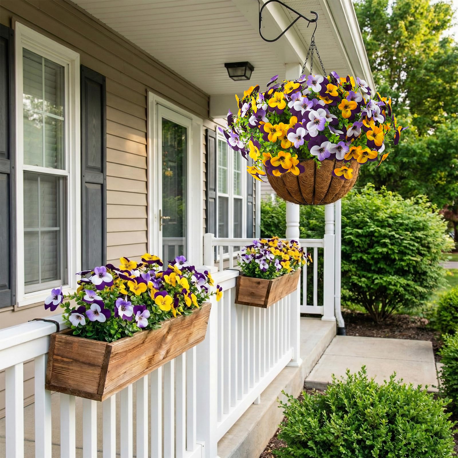 Lovemoon durable faux blooms stay vibrant across seasons with no maintenance.