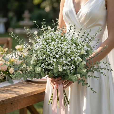 Lovemoon eucalyptus leaves artificial stems add verdant texture to centerpieces