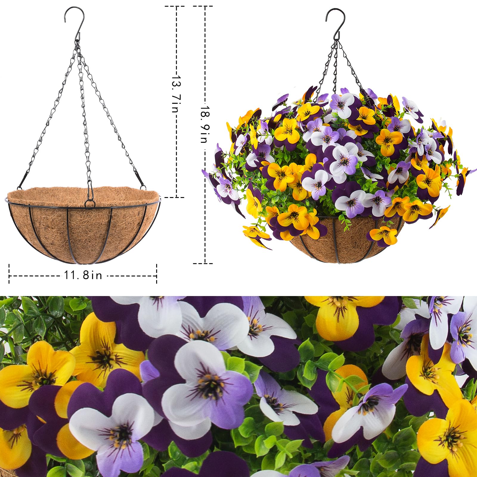 Lovemoon 24 pcs silk flowers deliver lasting color without watering or pruning.