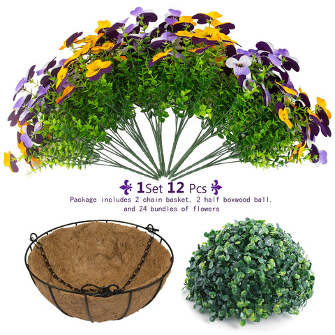 Lovemoon pansy baskets enhance curb appeal on patios and entryways.