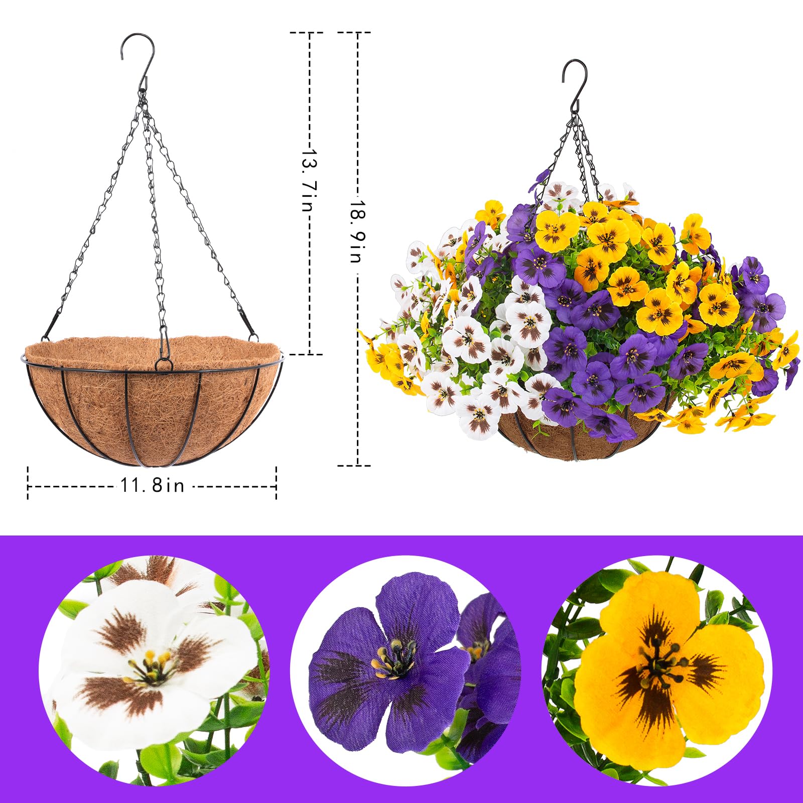 Lovemoon pansy blooms close-up reveal lifelike petals and hues
