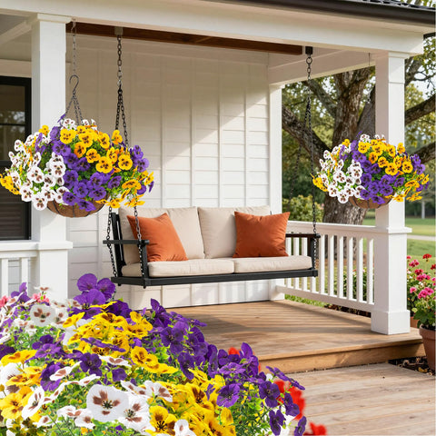 Lovemoon pansy baskets easy to assemble in minutes
