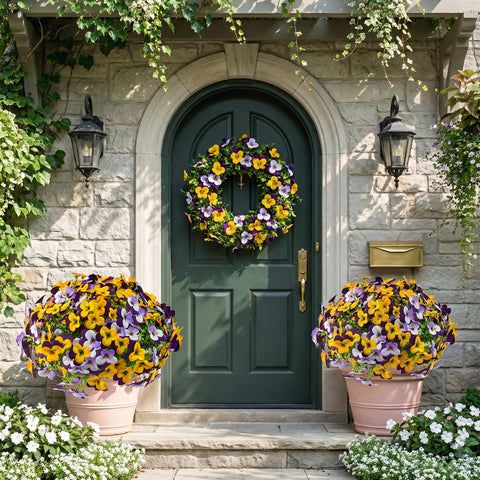 Lovemoon colorful pansies arrangement filler for baskets and planters