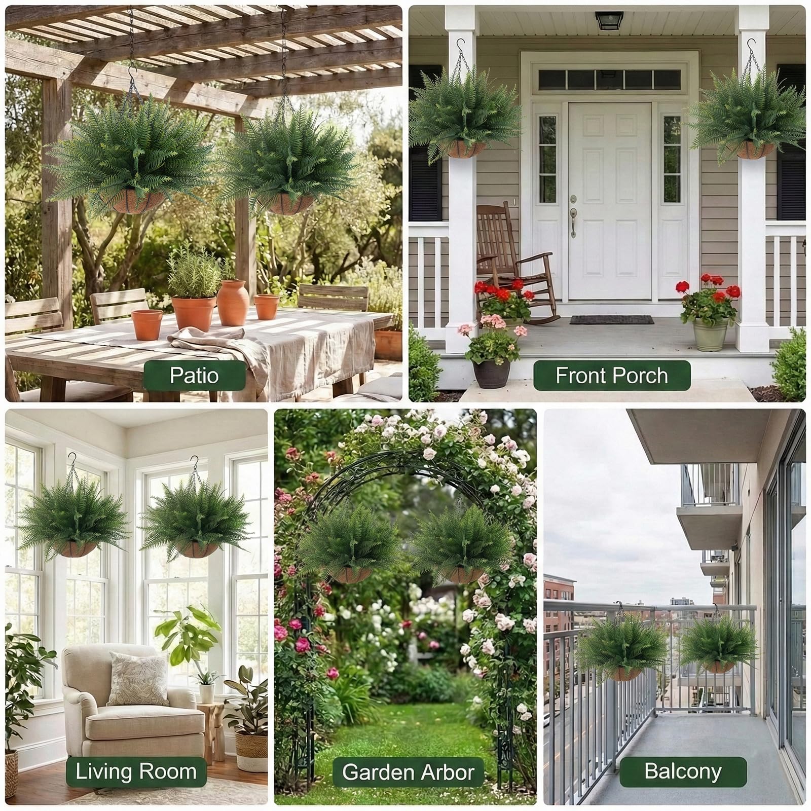 Lovemoon ready-to-hang fern basket for instant greenery