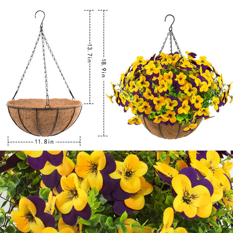 Lovemoon silk-pansy-flowers-24-pcs for full, realistic spring color without watering