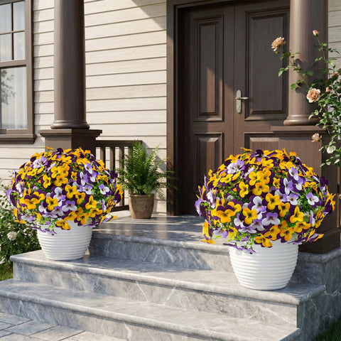 Lovemoon UV-resistant pansy bloom for all-weather front porch styling