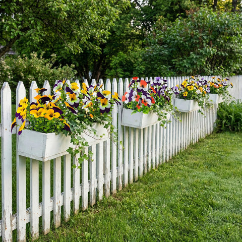 Lovemoon pansy window box decor with abundant clusters for easy styling