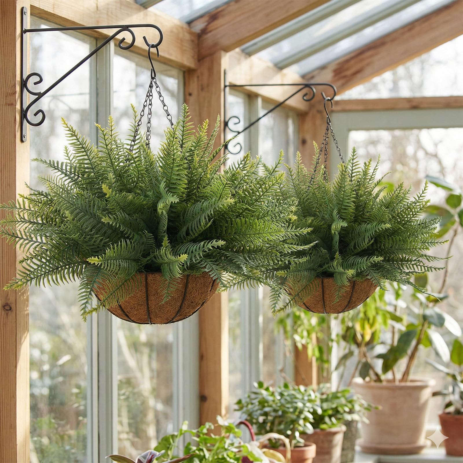 Lovemoon zero maintenance fake fern leaves require no watering
