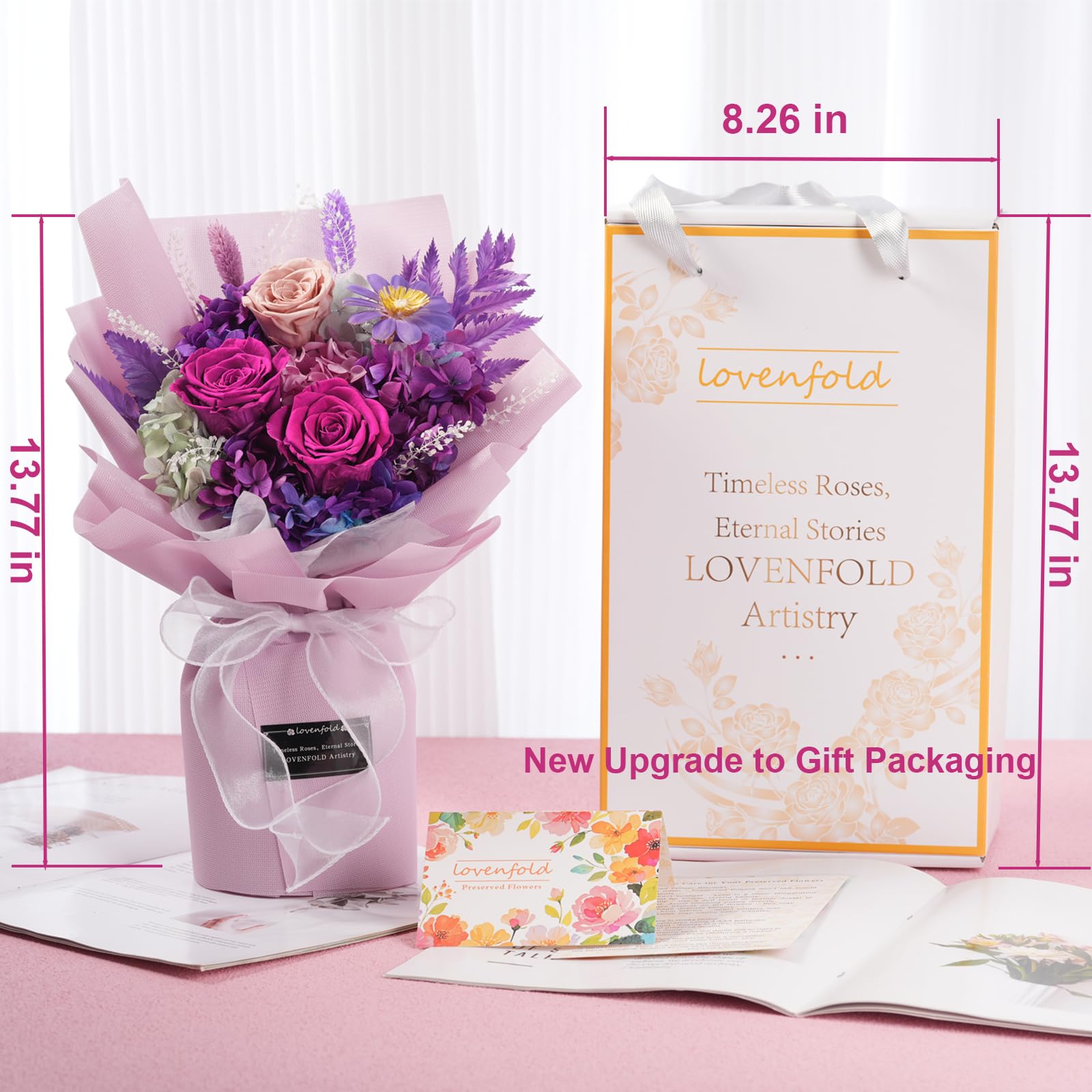 Lovenfold gift box preserved flowers ready to give