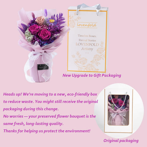 Lovenfold no watering needed preserved bouquet for low maintenance