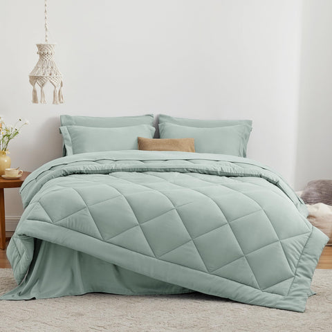 Love's cabin all-season bedding in a bag contents showcased for quick refresh.