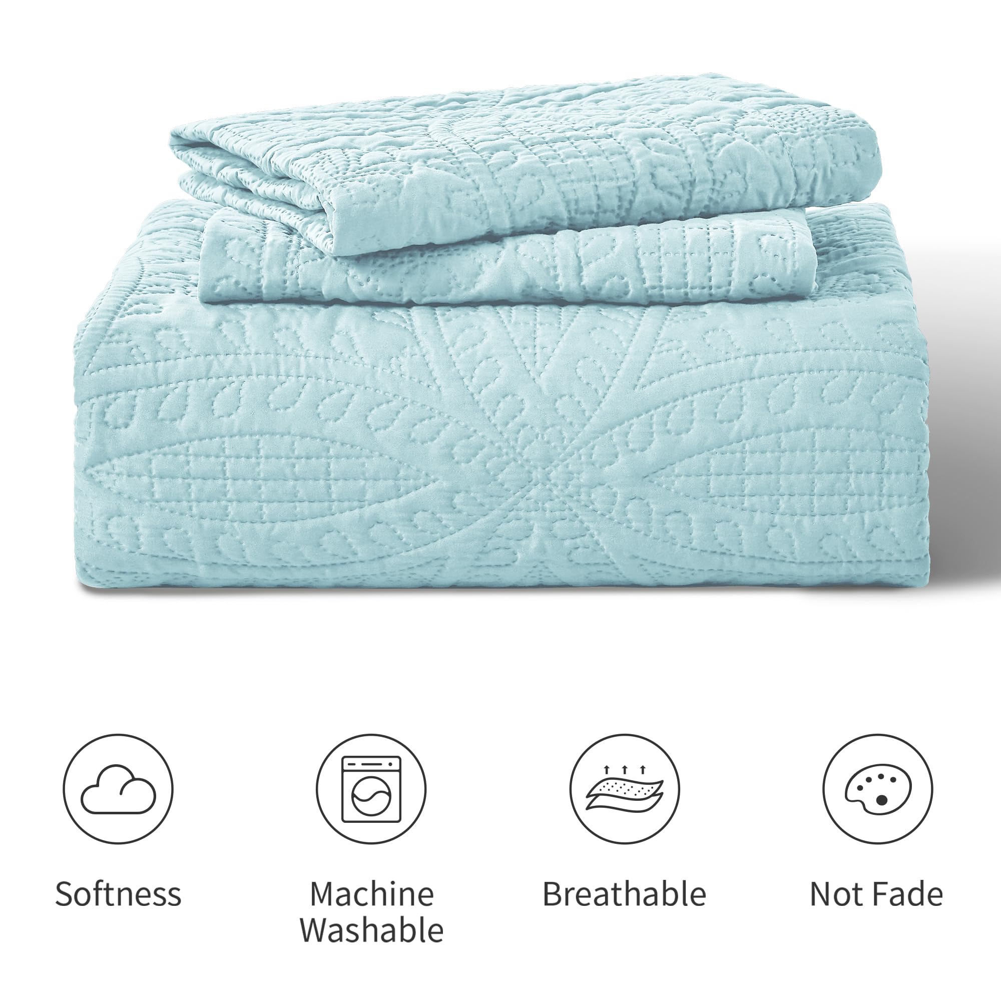 Love's cabin all-season bedding on mattress, wrinkle- and stain-resistant.