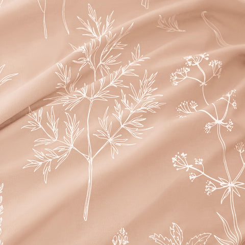 Love's cabin floral design enhances bedroom ambience for restful nights.