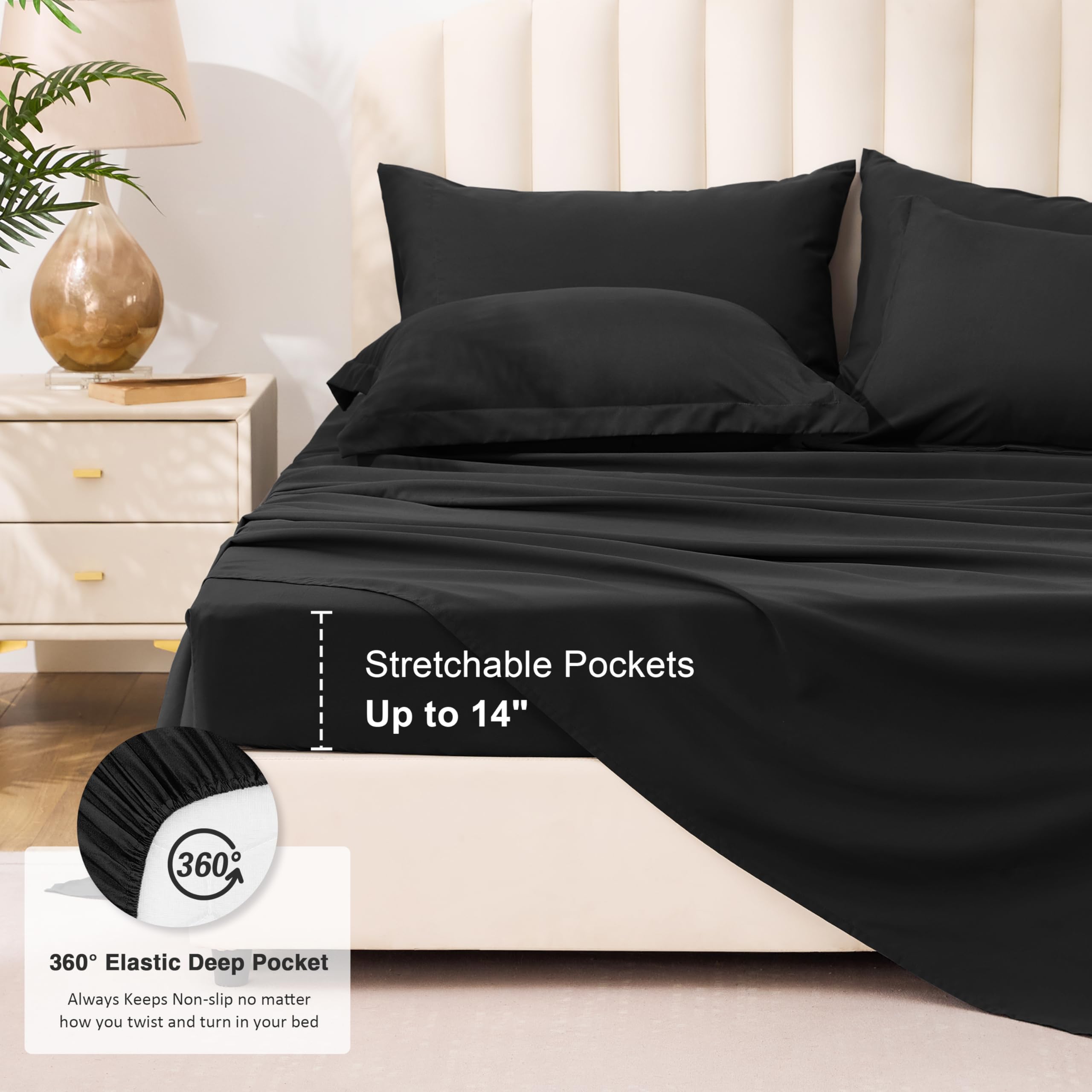 Love's cabin ash black pillow shams complement the bedding set