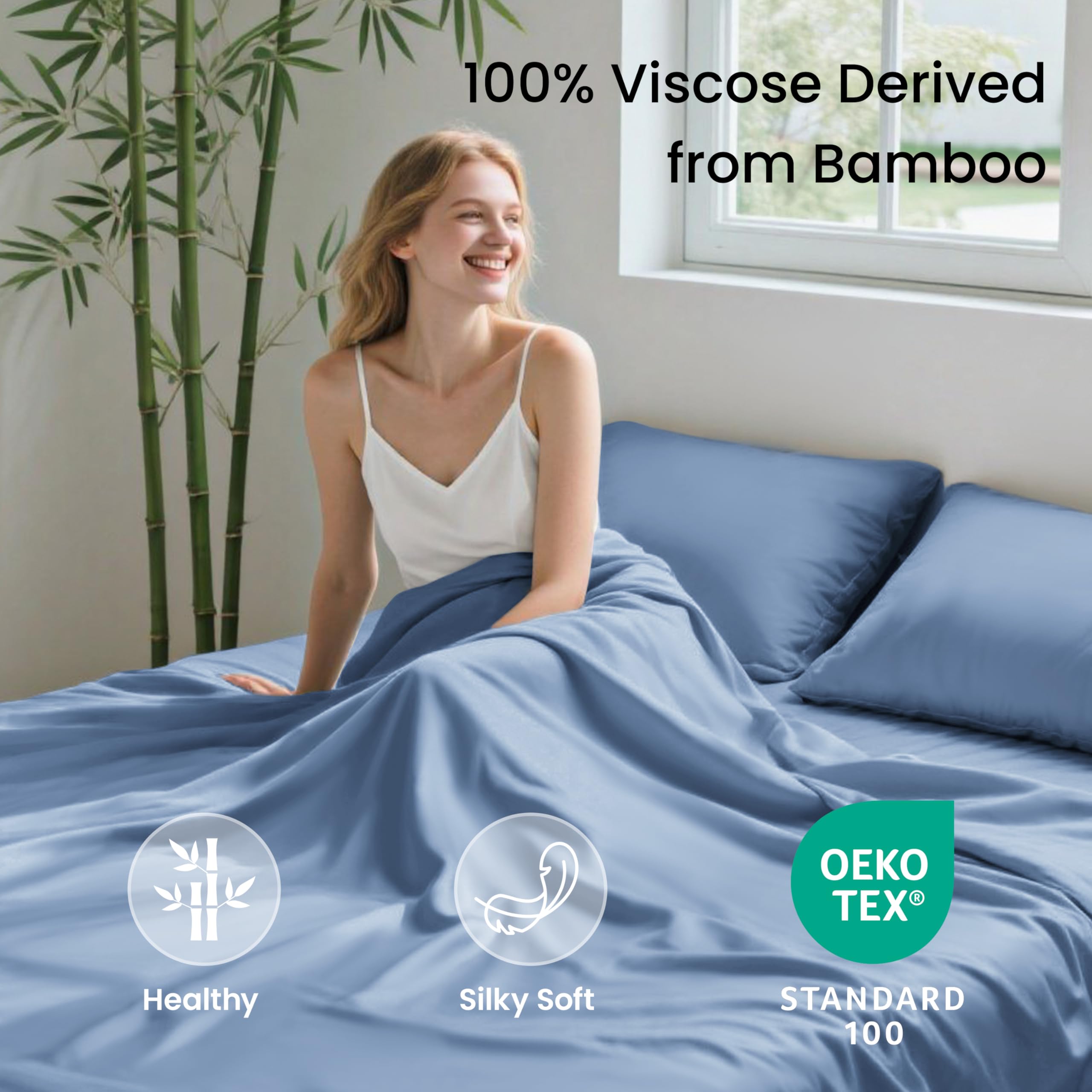 Love's cabin bamboo-rayon close-up highlights strong twill weave and smooth surface.