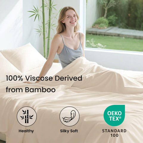 Love's cabin bamboo rayon king fitted sheet fits mattresses up to 16 inches securely.