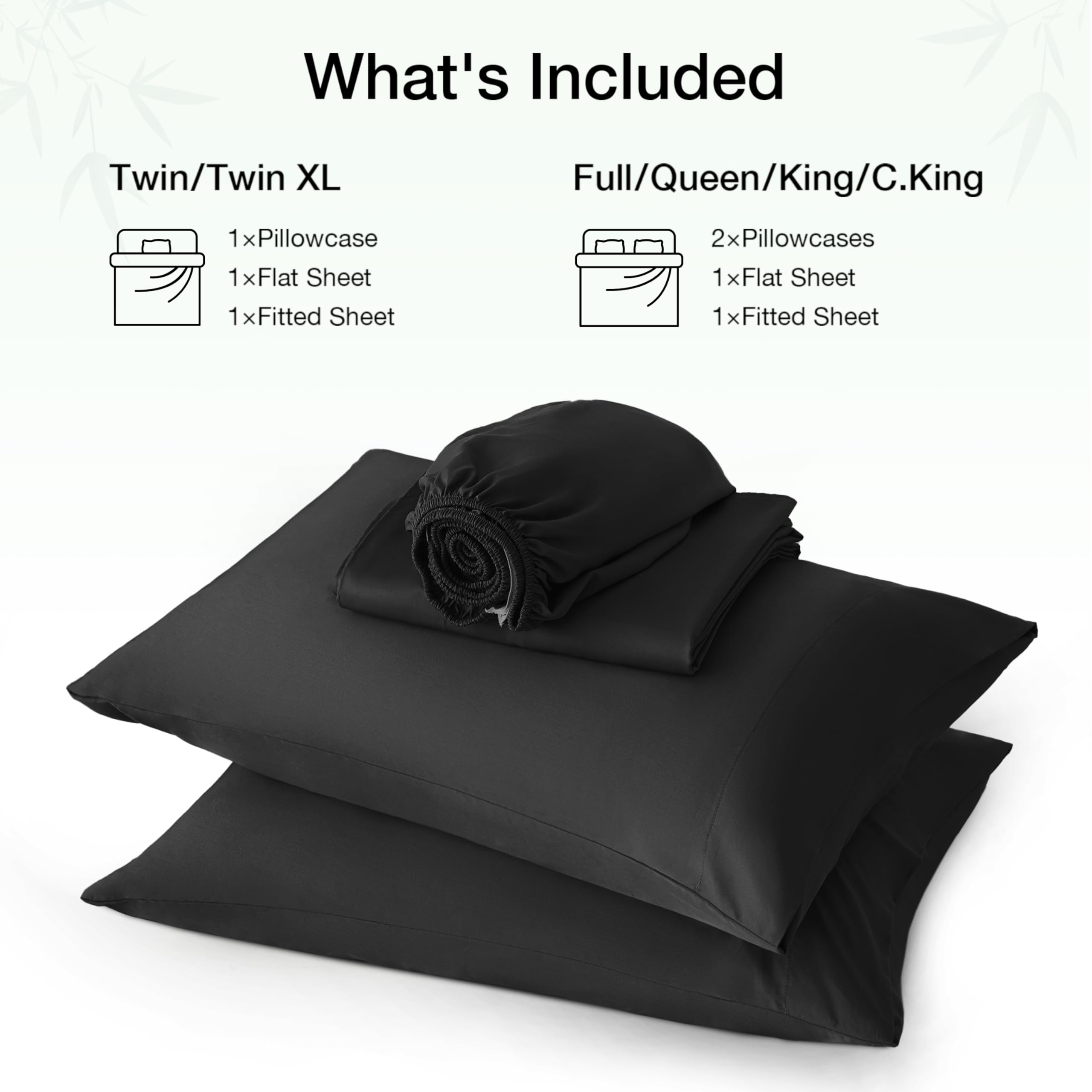 Love's cabin bamboo sheet set in black adds hotel-like bedding at home.