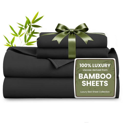 Love's cabin bamboo sheet set flat sheet for cooling comfort on hot sleepers.