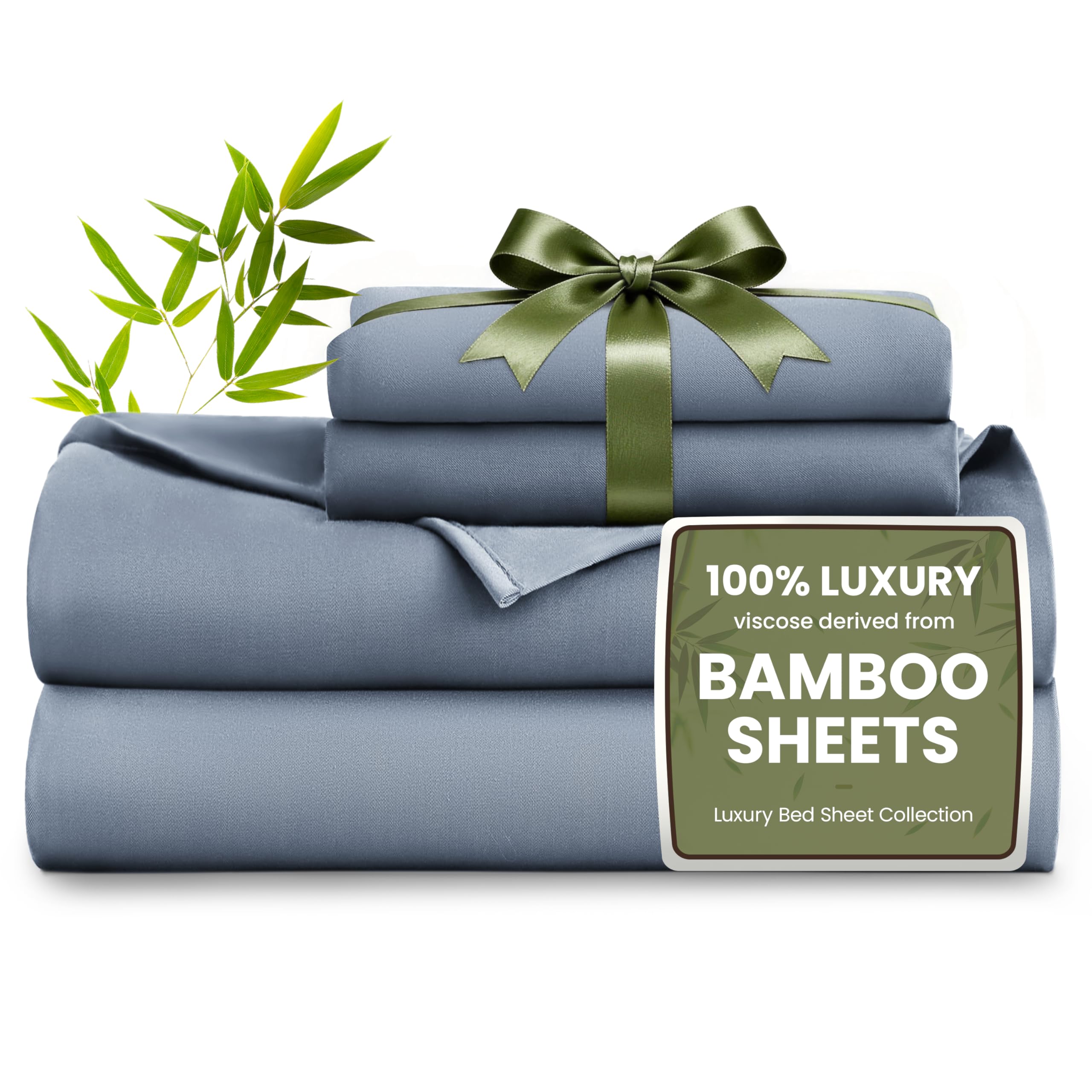 Love's cabin bamboo full-size sheet set with silky-soft texture for premium sleep