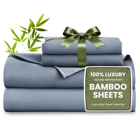 Love's cabin bamboo full-size sheet set with silky-soft texture for premium sleep