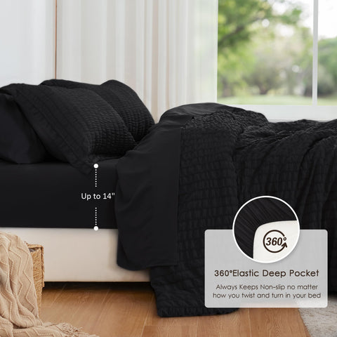 Love's cabin bed-in-a-bag flat sheet layout ready for use.