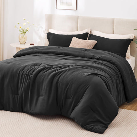Love's cabin black twin-xl comforter set with 66x90 inches for all-season warmth