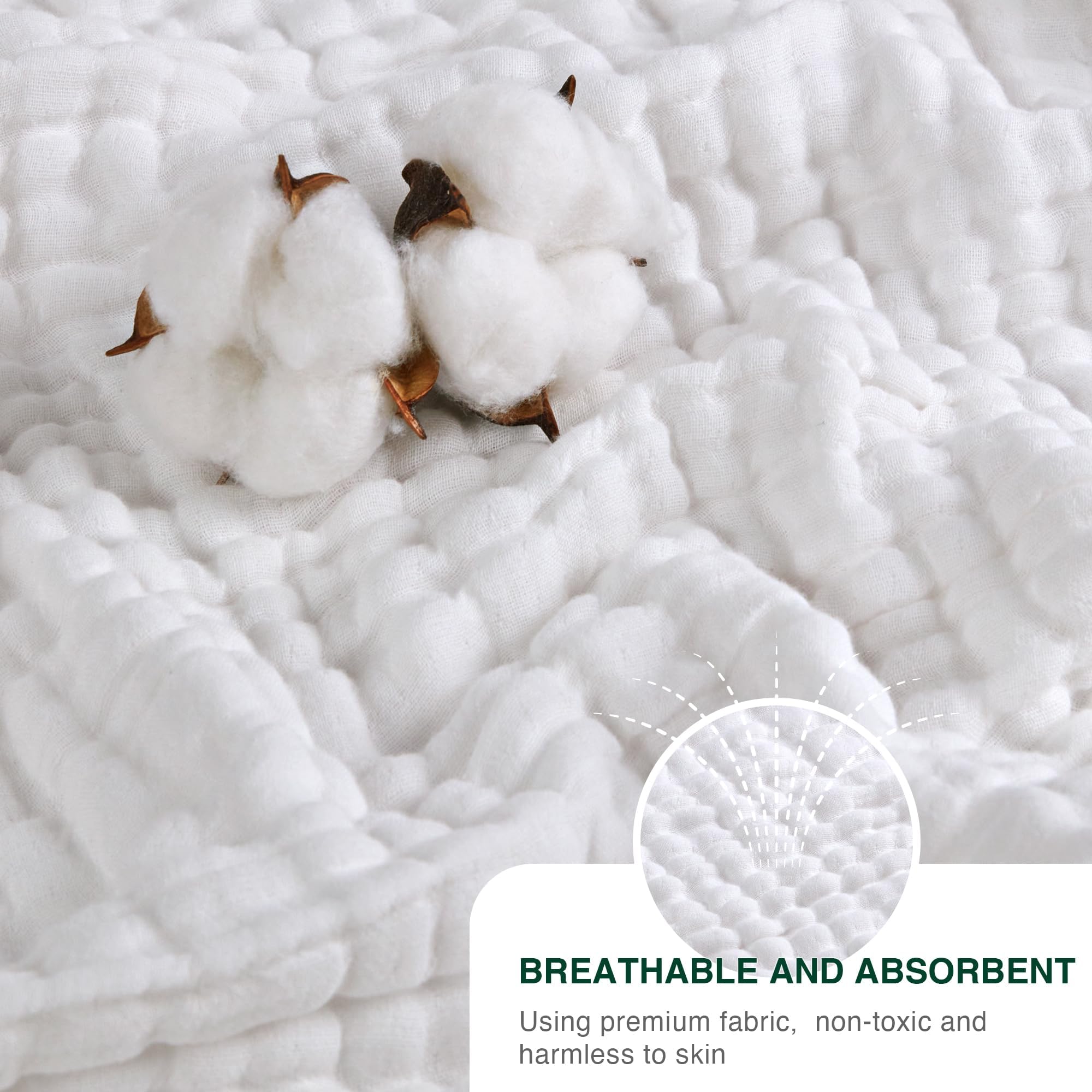 Love's cabin gray muslin weave for lightweight year-round comfort.