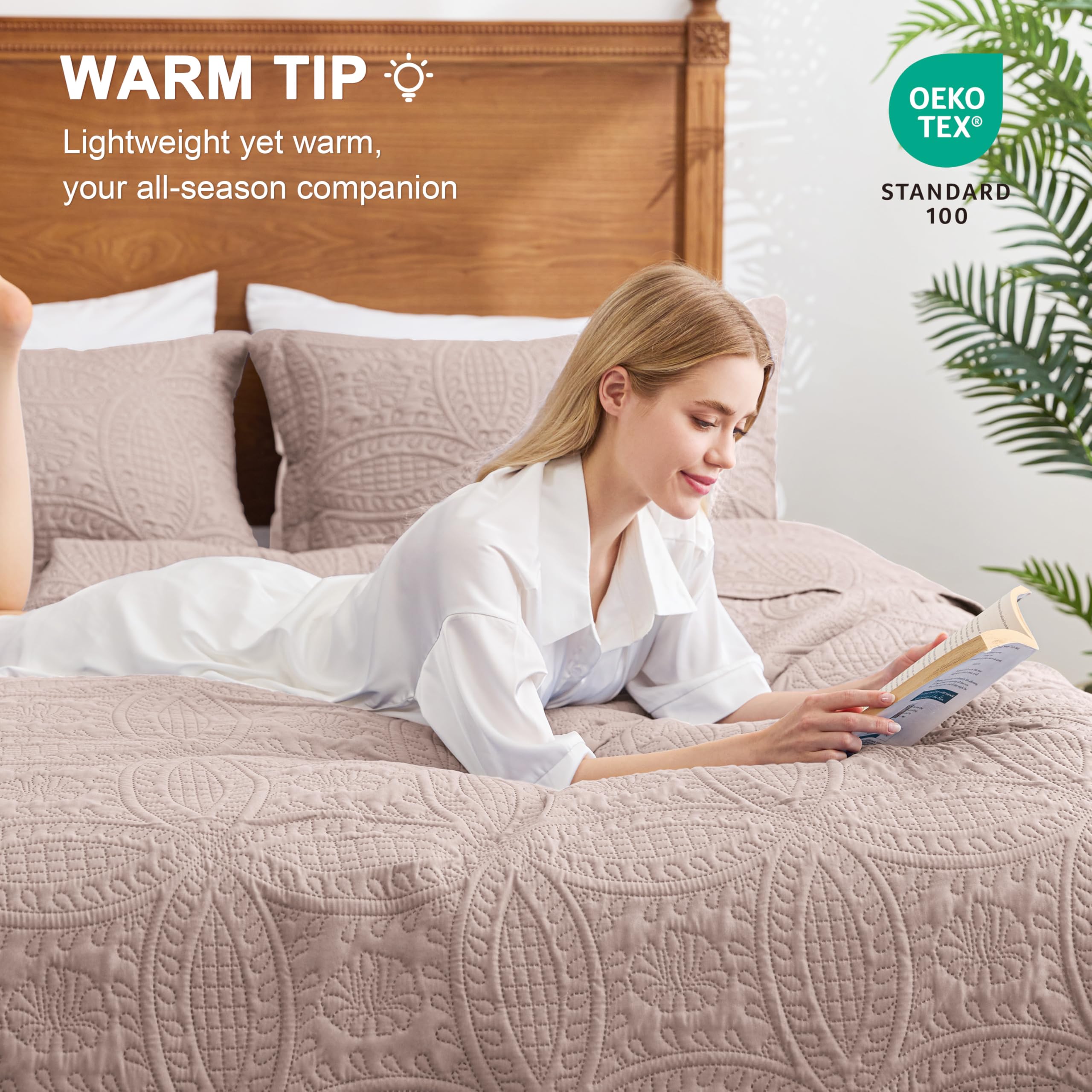 Love's cabin burlwood-toned bedding creates a coordinated bedroom look