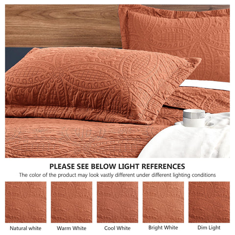 Love's cabin two shams complete Cal King quilt set for cohesive look.