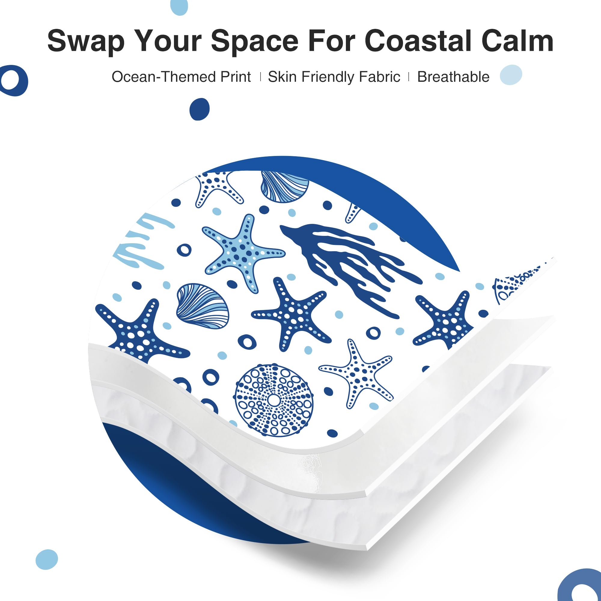 Love's cabin coastal pattern sham included creates a cohesive nautical look.