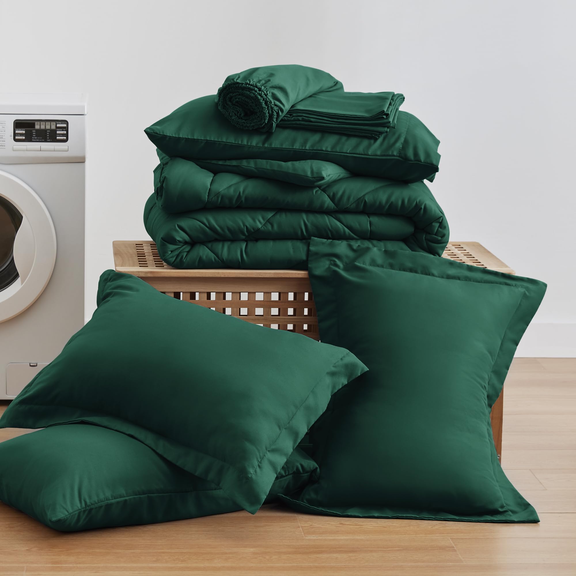 Love's cabin dark green packaging highlights premium soft comfort.