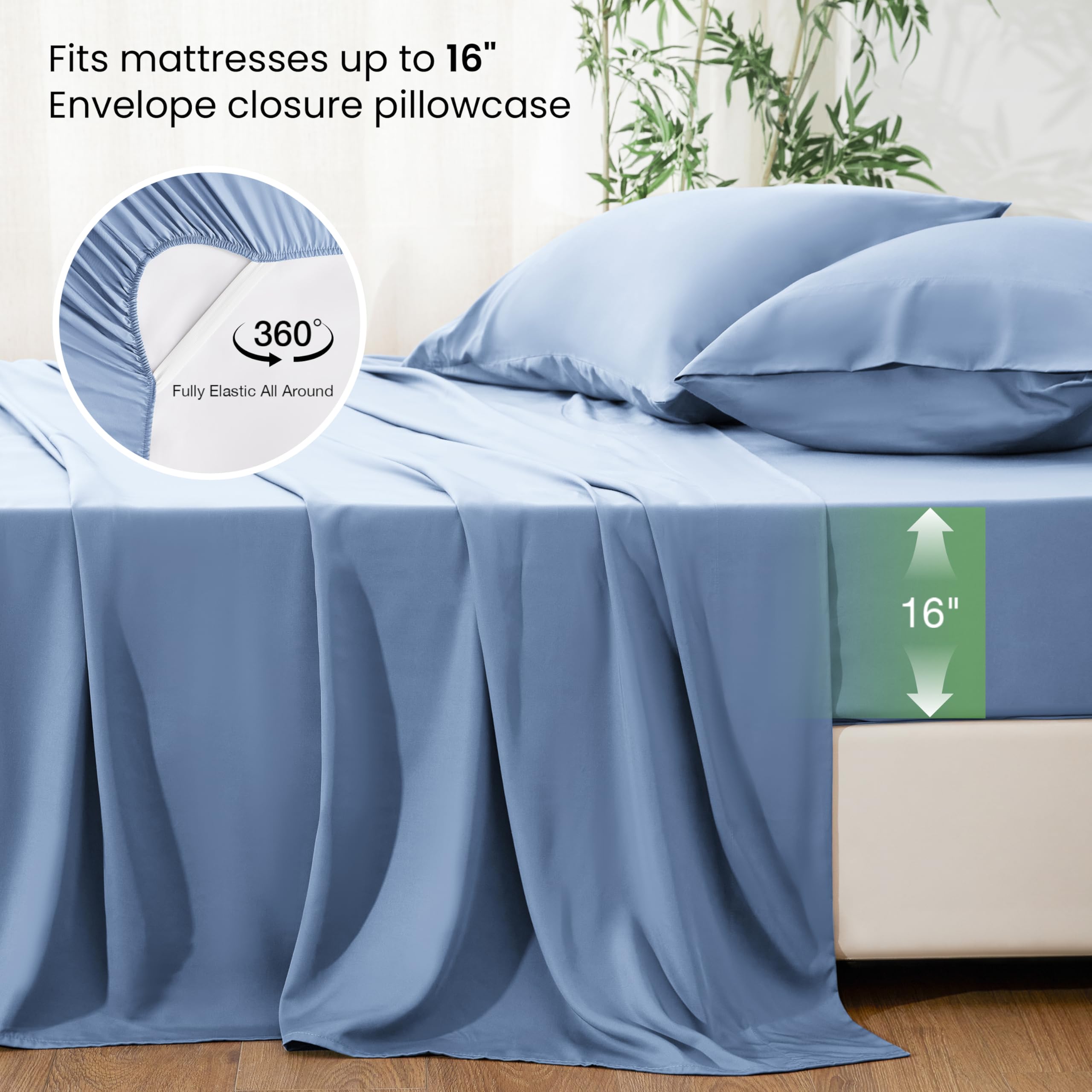 Love's cabin deep-pocket fitted sheet fits mattresses up to 16 inches.