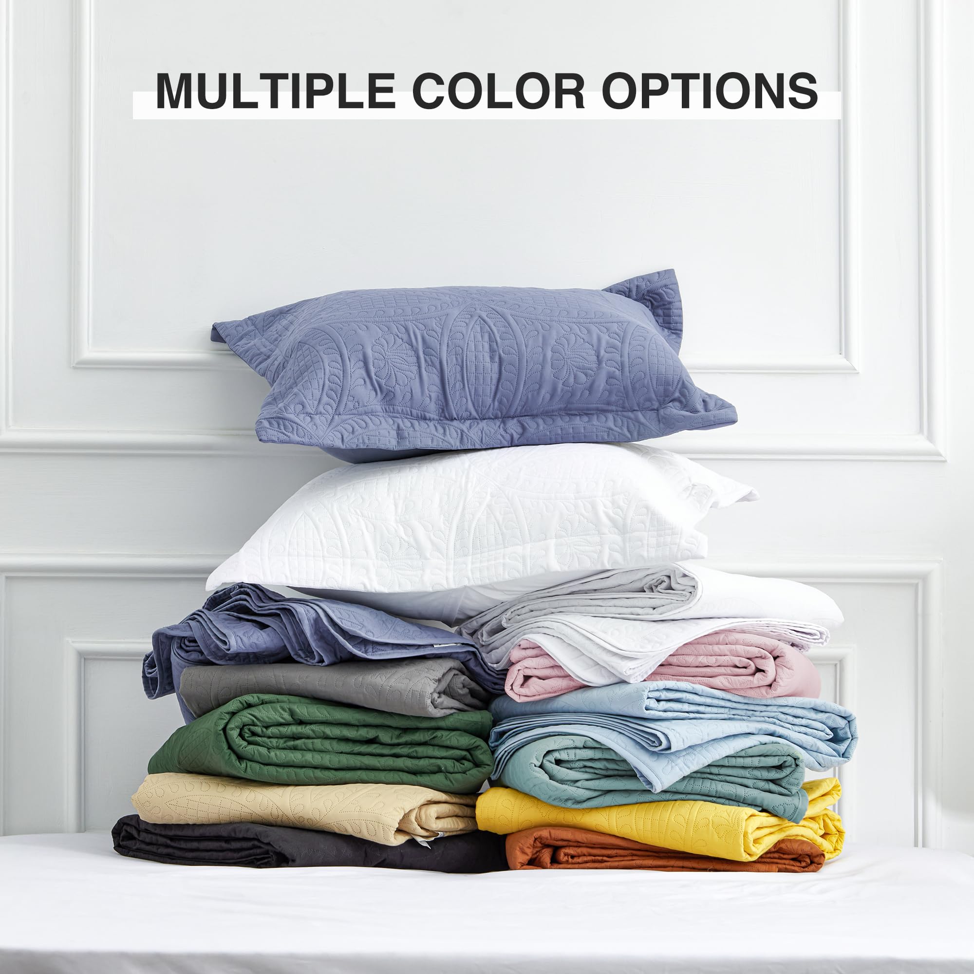 Love's cabin easy-care coverlet, machine washable and quick-drying.