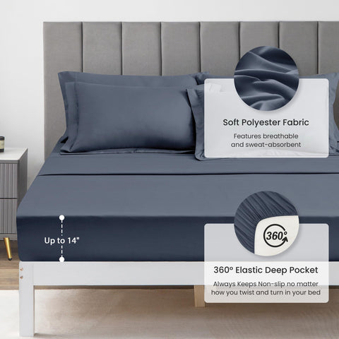 Love's cabin fitted-sheet deep pocket 14in for secure fit.