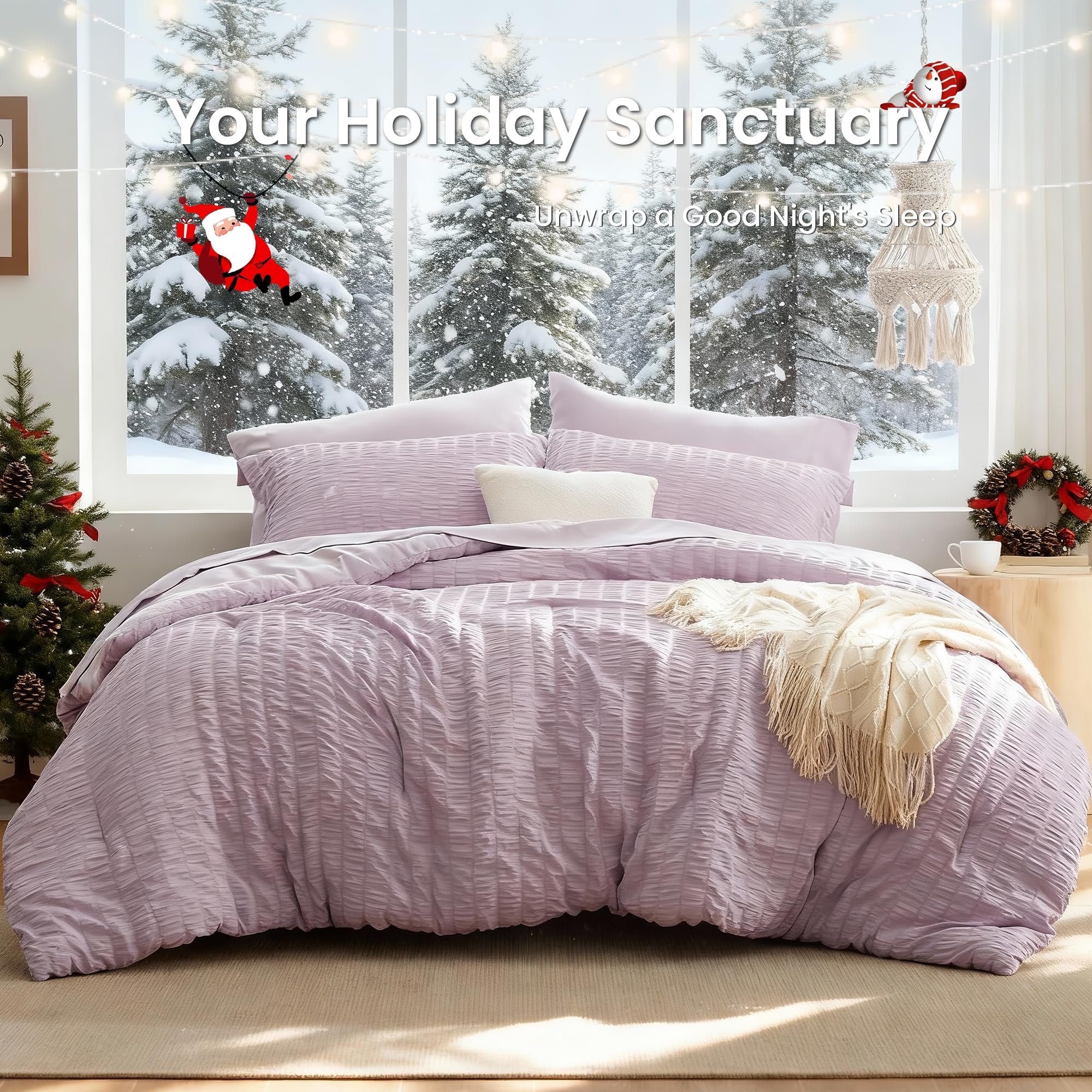 Love's cabin full bedding set seersucker offers cohesive style and effortless coordination