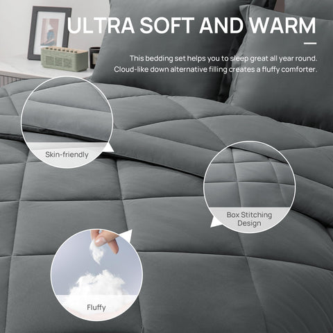 Love's cabin bed-in-a-bag layout displaying all pieces together.