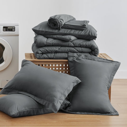 Love's cabin envelope-closure pillowcases keeping pillows secure.
