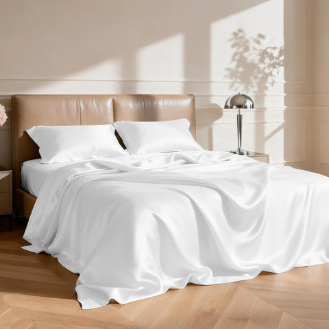 Love's cabin satin fitted sheet 54x75x14 with deep pocket for snug fit.