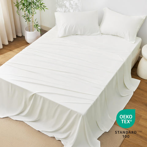 Love's cabin bamboo sleep set ideal for hot sleepers seeking cooler nights.