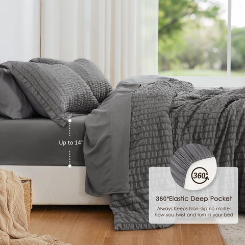 Love's cabin king fitted sheet 78x80x14 provides secure, snug fit for all-season use