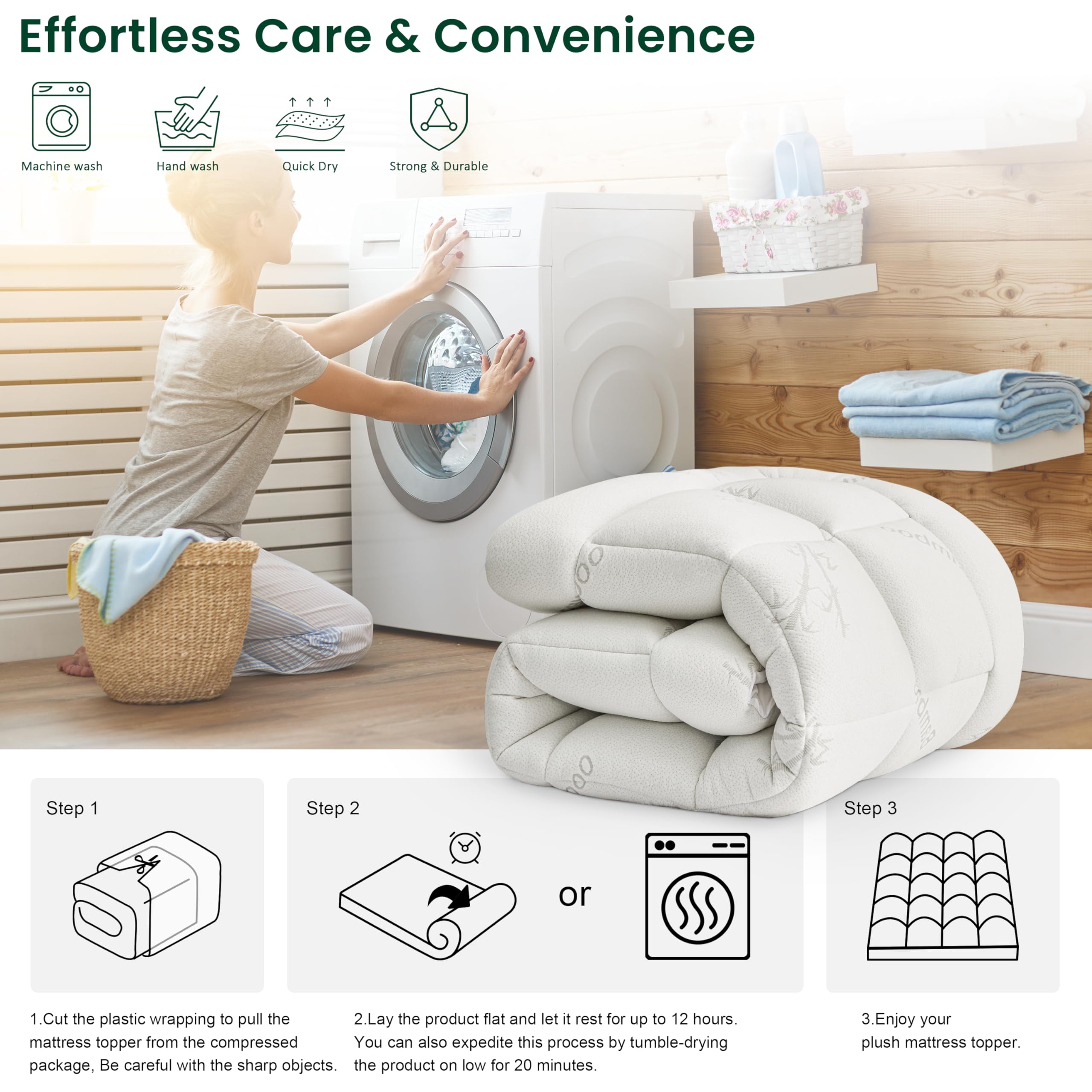 Ultra-soft surface gentle on skin for restful sleep